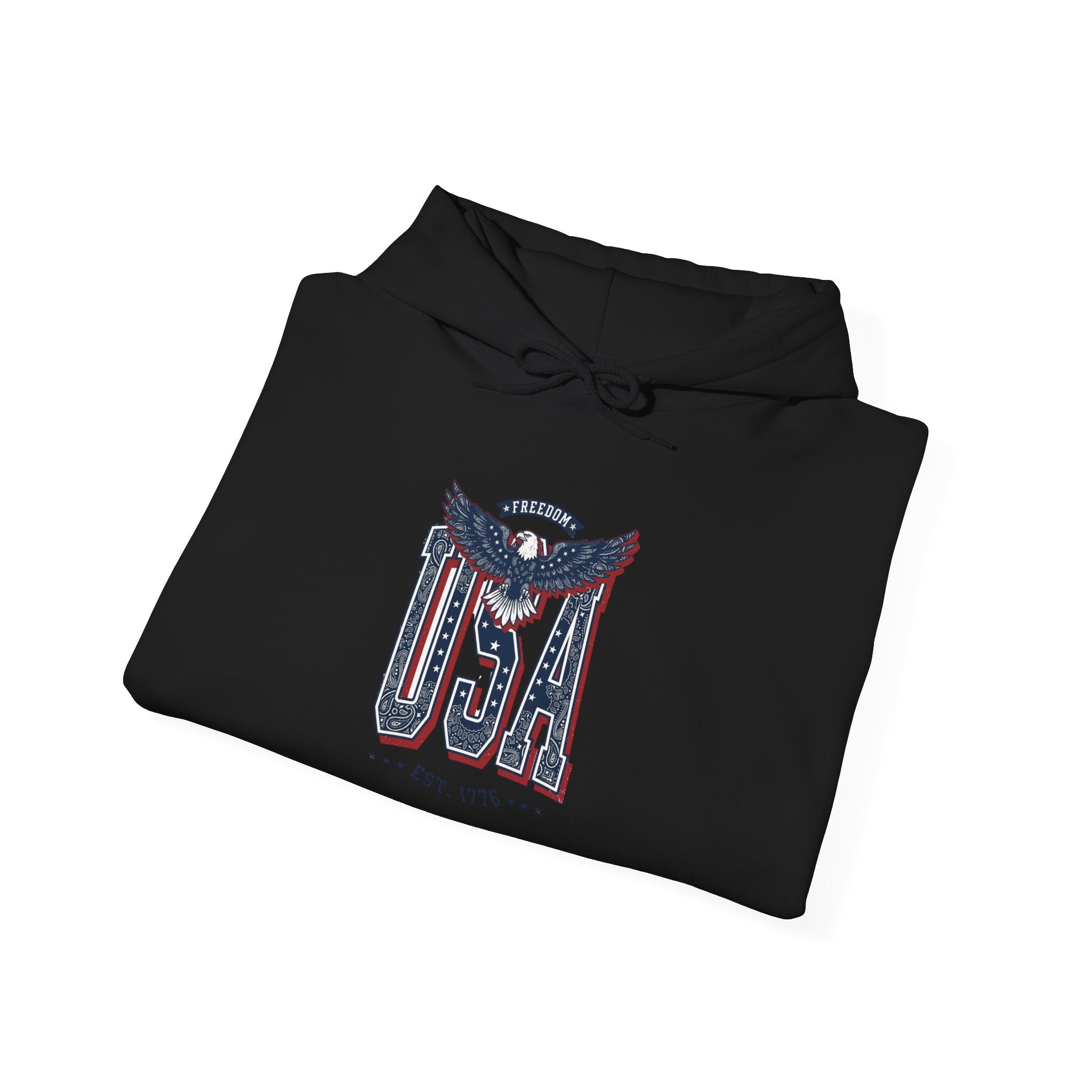 USA Eagle Graphic Hoodie | 4th of July Vintage Americana, Stars & Stripes