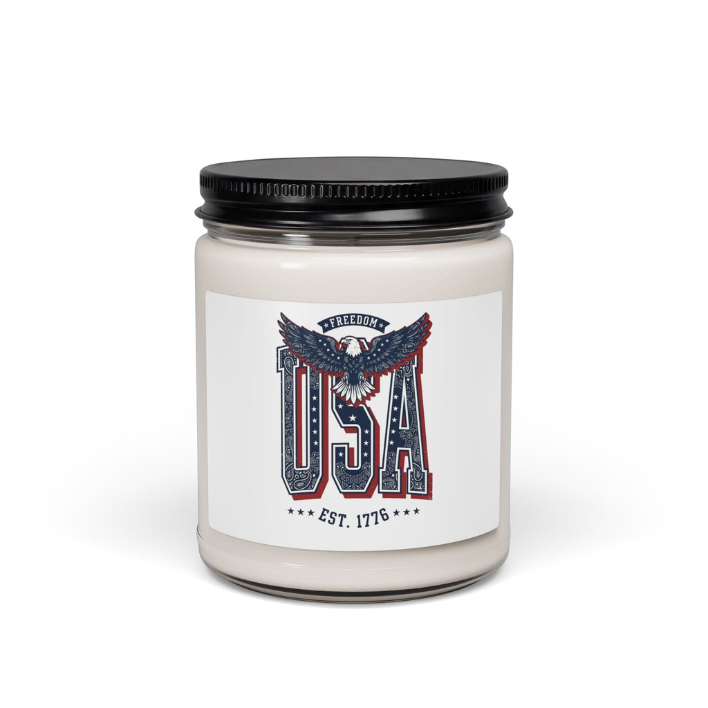 Vintage Americana USA Eagle Candle | 4th of July Patriotic Soy Candle