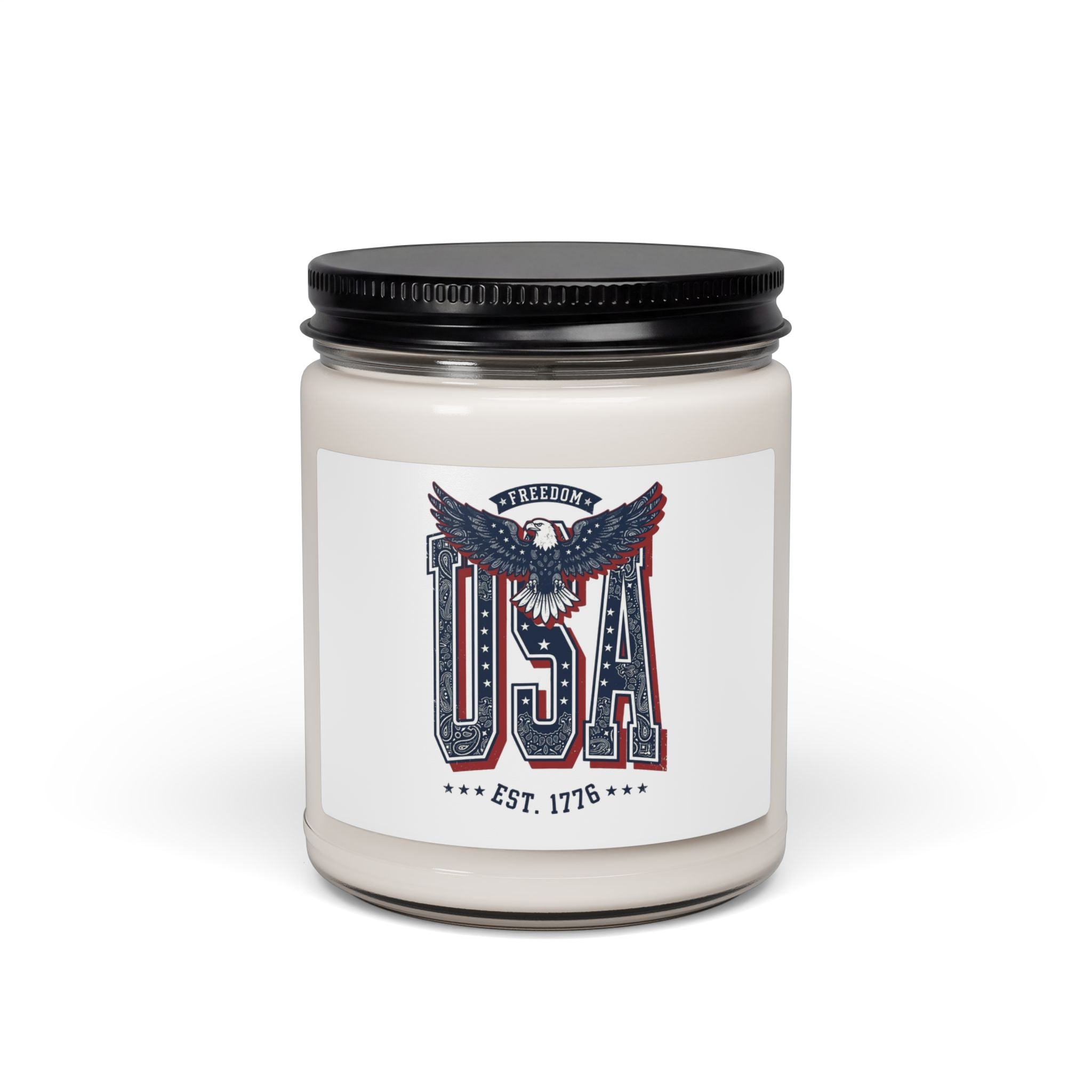 Vintage Americana USA Eagle Candle | 4th of July Patriotic Soy Candle