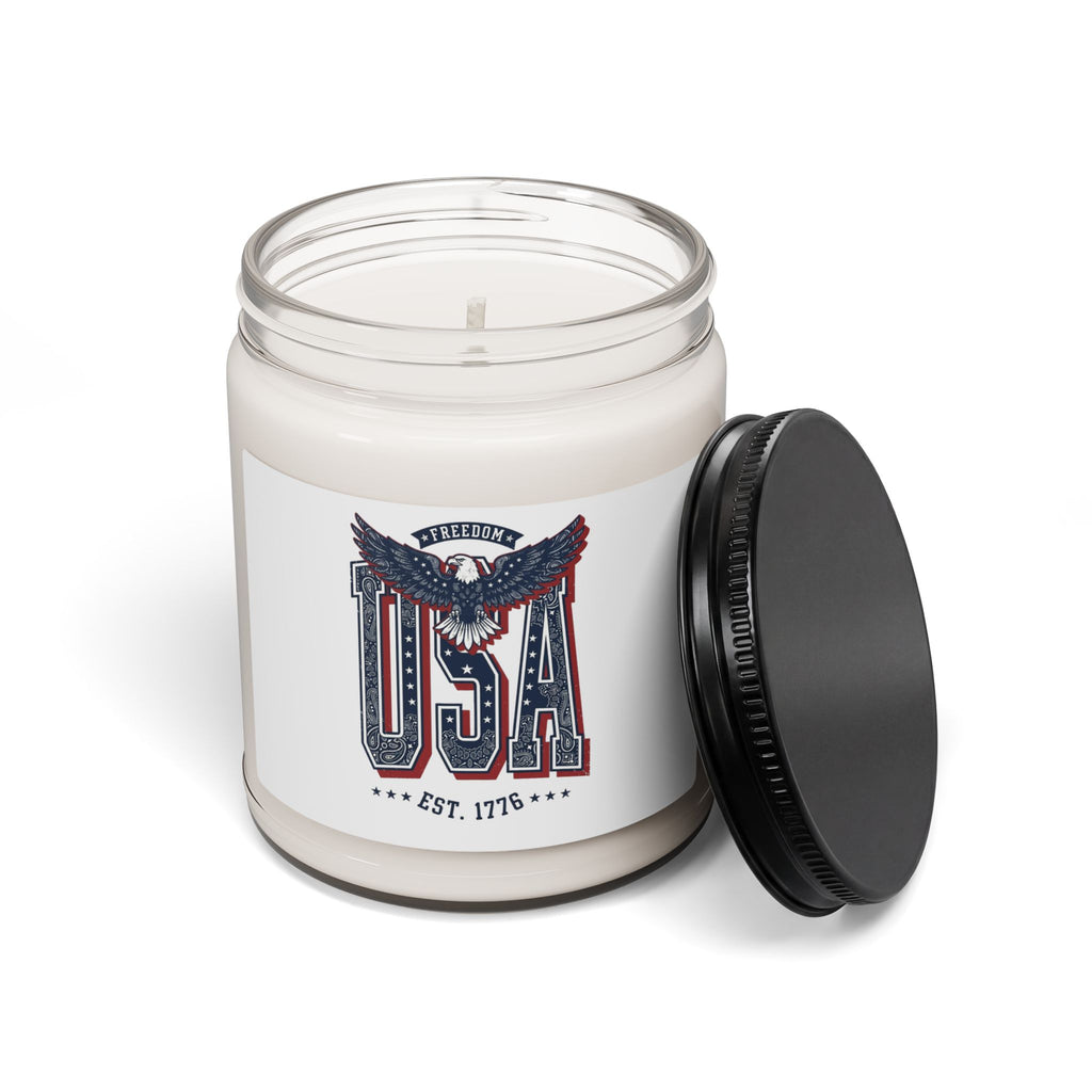 Vintage Americana USA Eagle Candle | 4th of July Patriotic Soy Candle