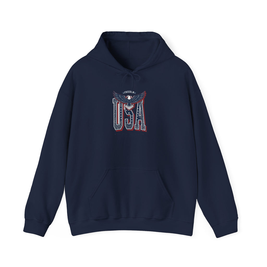 USA Eagle Graphic Hoodie | 4th of July Vintage Americana, Stars & Stripes