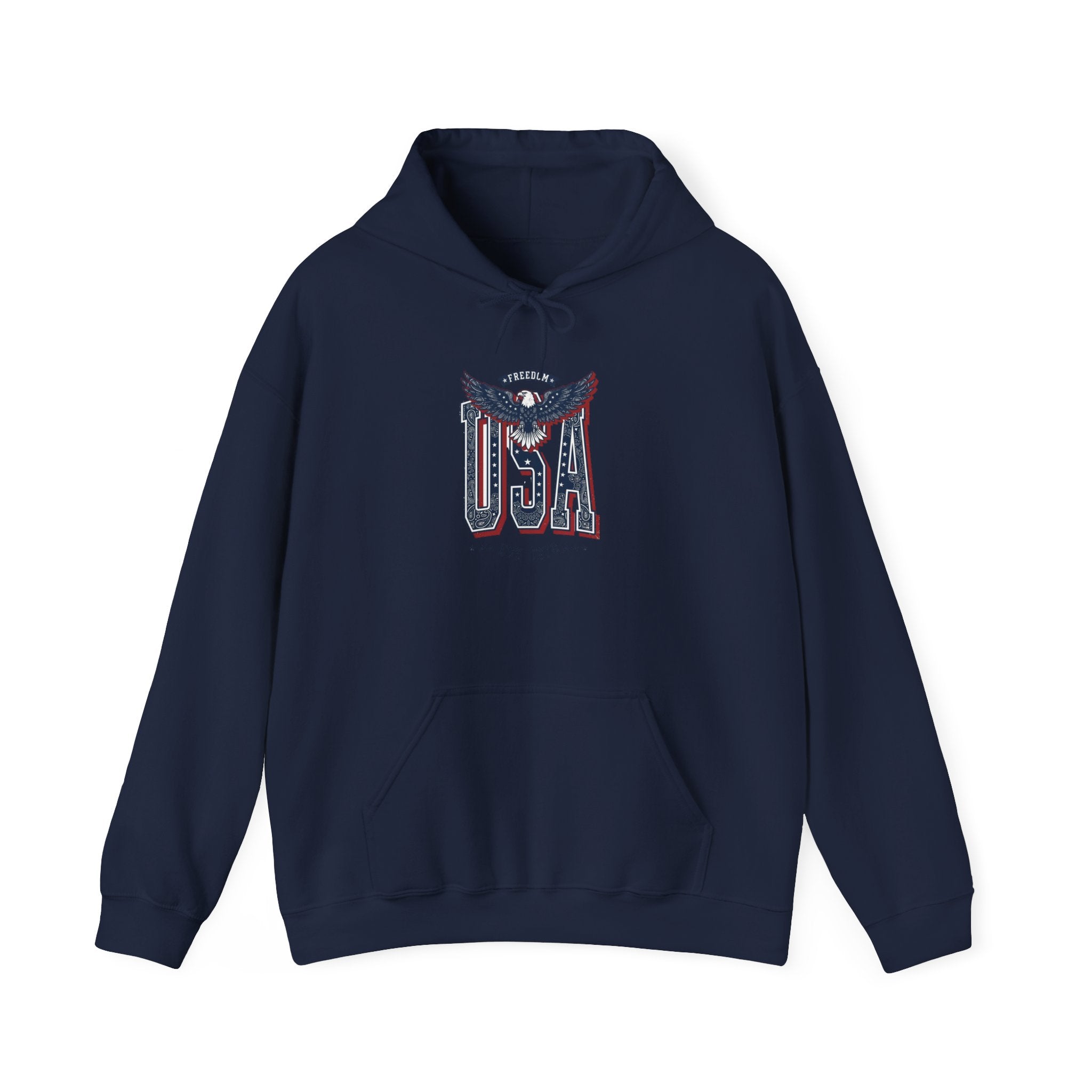 USA Eagle Graphic Hoodie | 4th of July Vintage Americana, Stars & Stripes