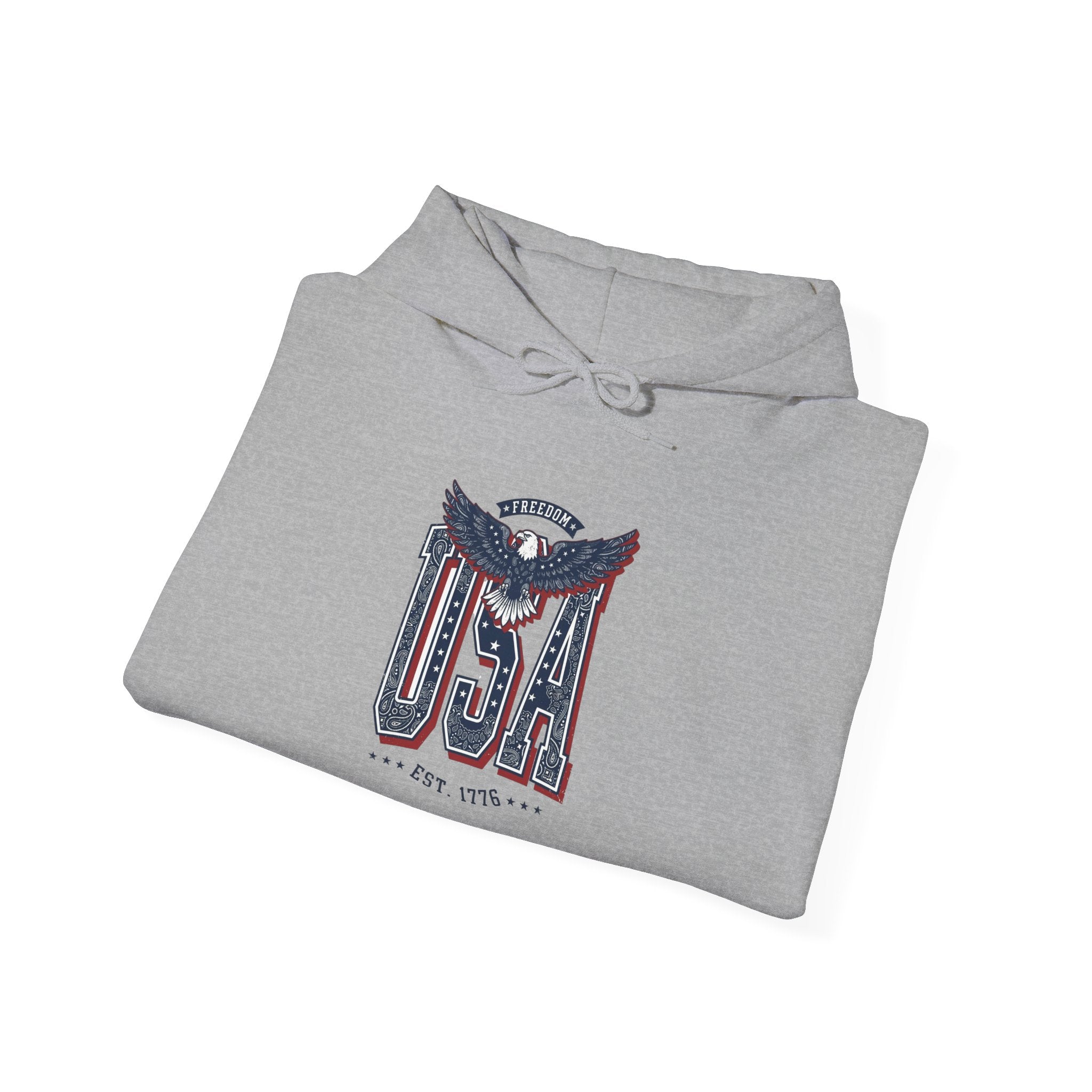 USA Eagle Graphic Hoodie | 4th of July Vintage Americana, Stars & Stripes